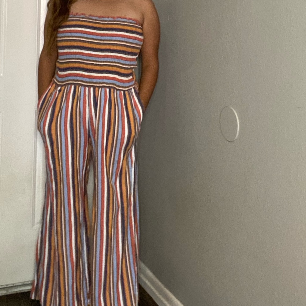 Plus size Bell bottom jump suit